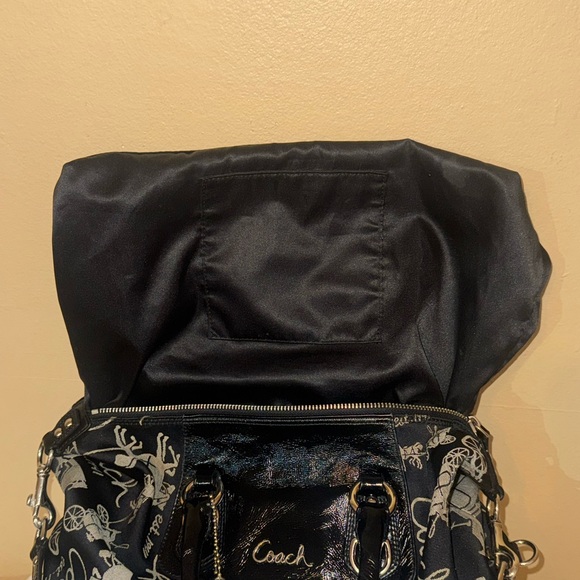 COACH Ashley Horse & Carriage Satchel Handbag w/ Shoulder Strap - Picture 6 of 16